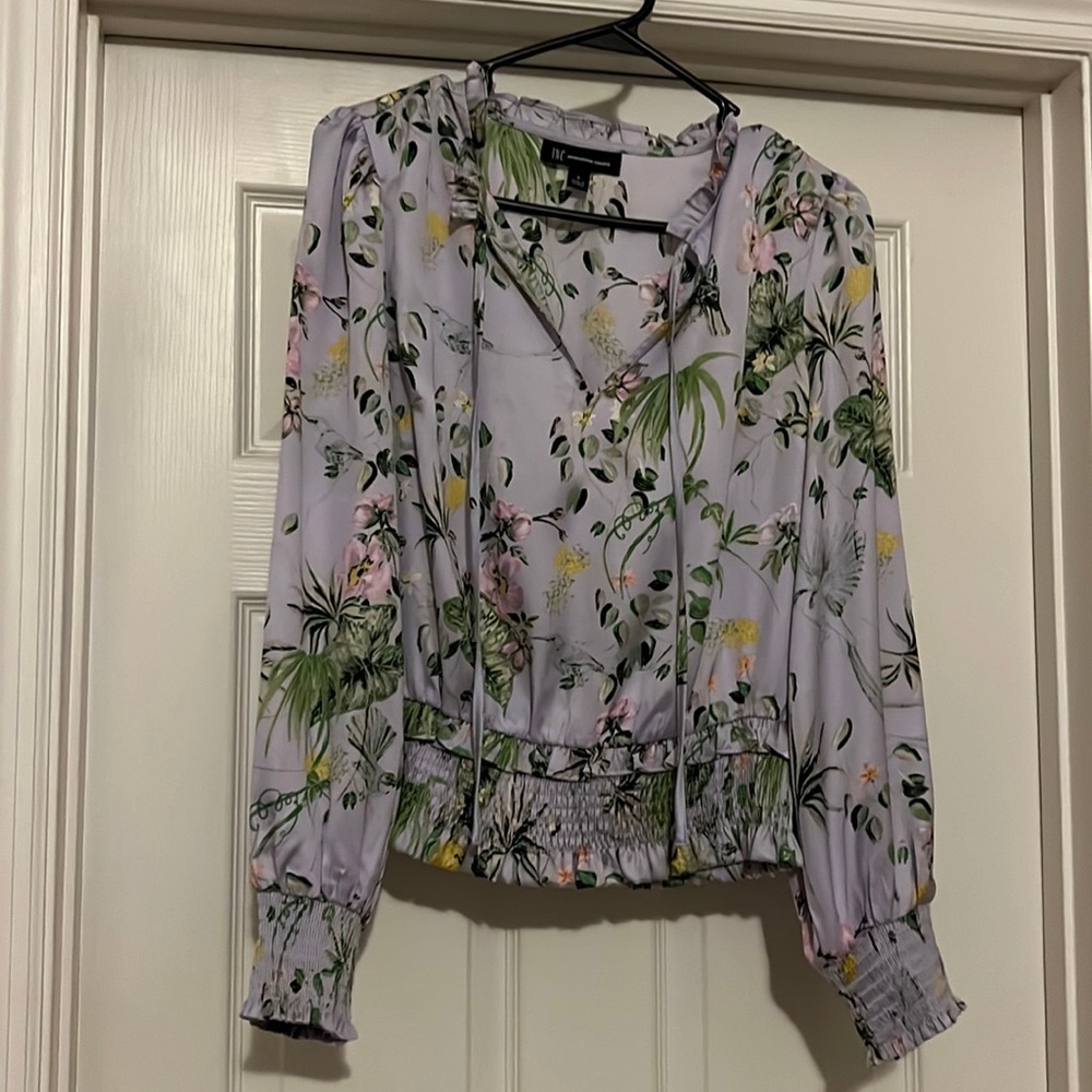 Lilac flowered blouse